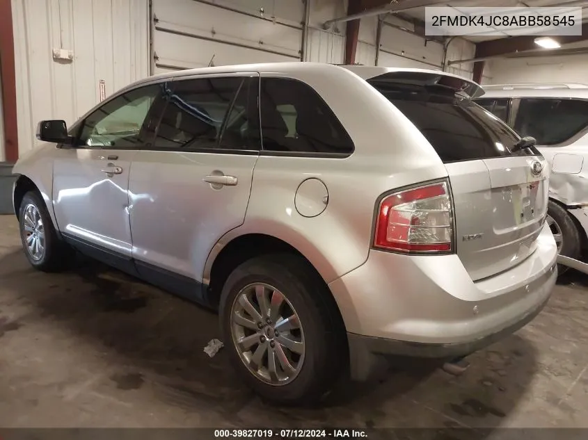 2010 Ford Edge Sel VIN: 2FMDK4JC8ABB58545 Lot: 39827019