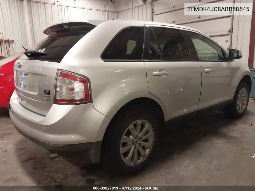 2010 Ford Edge Sel VIN: 2FMDK4JC8ABB58545 Lot: 39827019