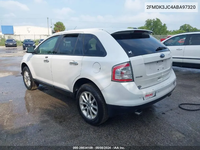 2010 Ford Edge Sel VIN: 2FMDK3JC4ABA97320 Lot: 39834109