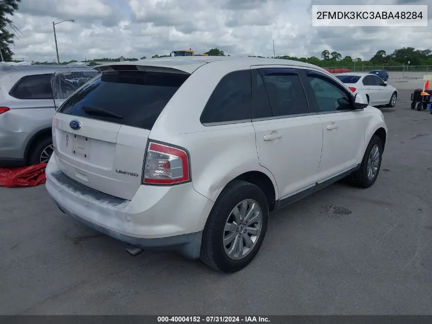 2010 Ford Edge Limited VIN: 2FMDK3KC3ABA48284 Lot: 40004152