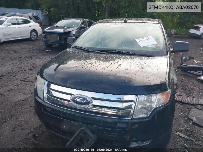 2FMDK4KC1ABA02670 2010 Ford Edge Limited