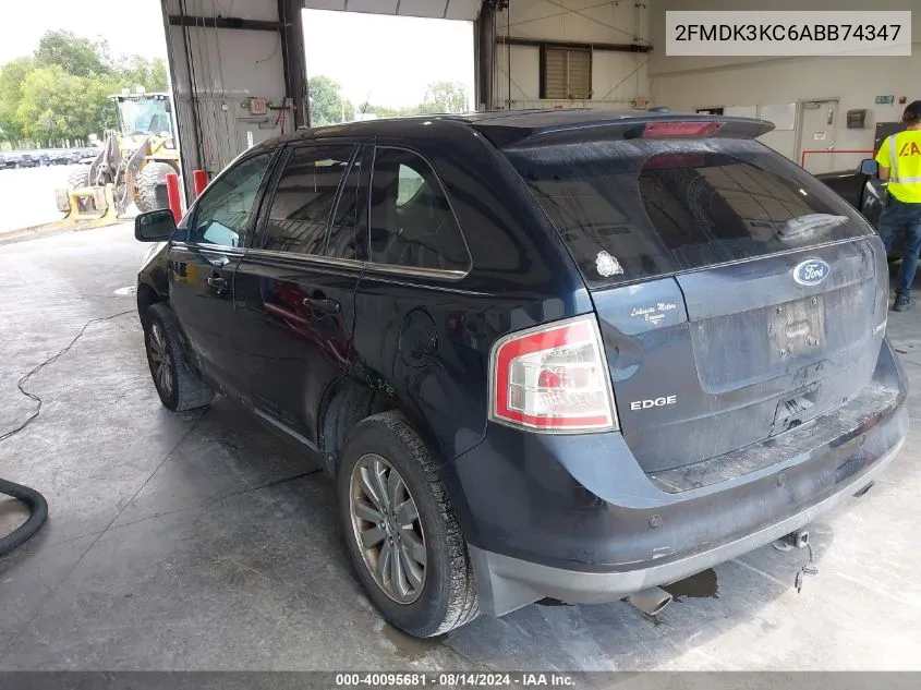 2010 Ford Edge Limited VIN: 2FMDK3KC6ABB74347 Lot: 40095681