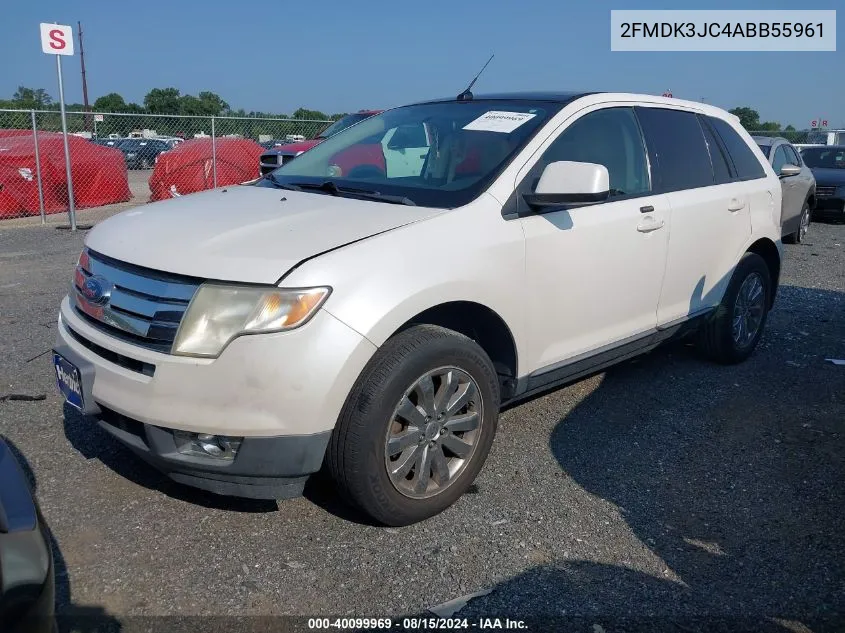 2010 Ford Edge Sel VIN: 2FMDK3JC4ABB55961 Lot: 40099969