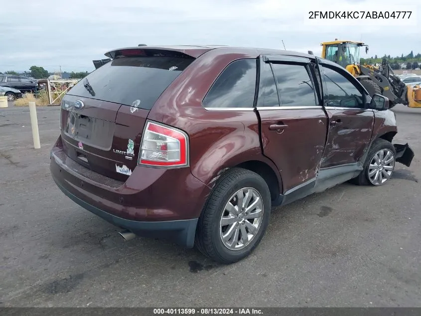 2FMDK4KC7ABA04777 2010 Ford Edge Limited