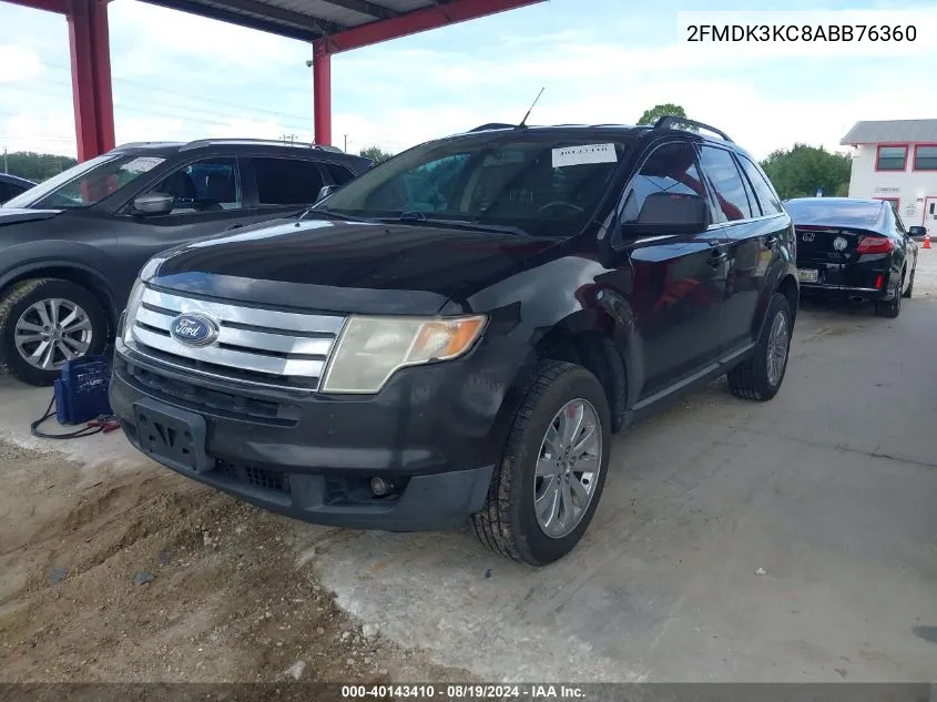 2FMDK3KC8ABB76360 2010 Ford Edge Limited