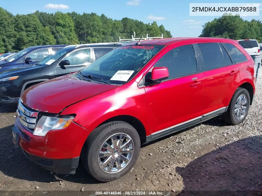 2010 Ford Edge Sel VIN: 2FMDK4JCXABB79588 Lot: 40146046