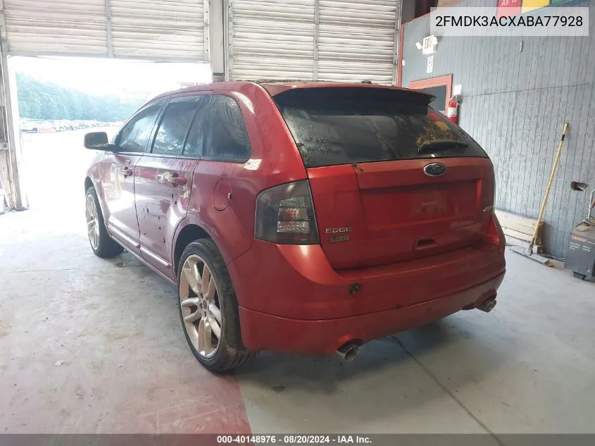 2FMDK3ACXABA77928 2010 Ford Edge Sport