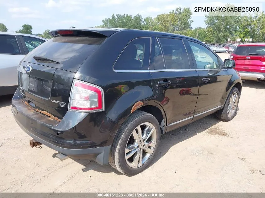 2010 Ford Edge Limited VIN: 2FMDK4KC6ABB25090 Lot: 40151228