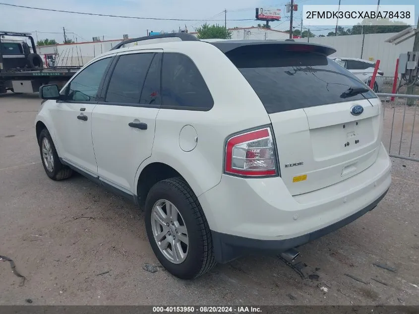 2FMDK3GCXABA78438 2010 Ford Edge Se