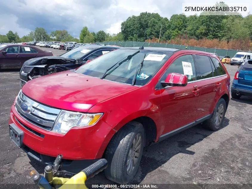 2010 Ford Edge Limited VIN: 2FMDK4KC5ABB35710 Lot: 40163808