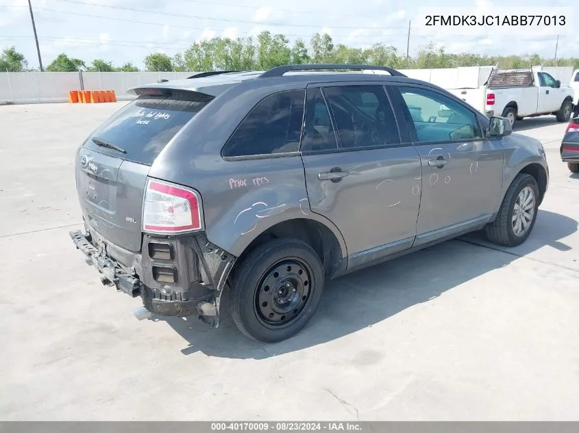 2010 Ford Edge Sel VIN: 2FMDK3JC1ABB77013 Lot: 40170009