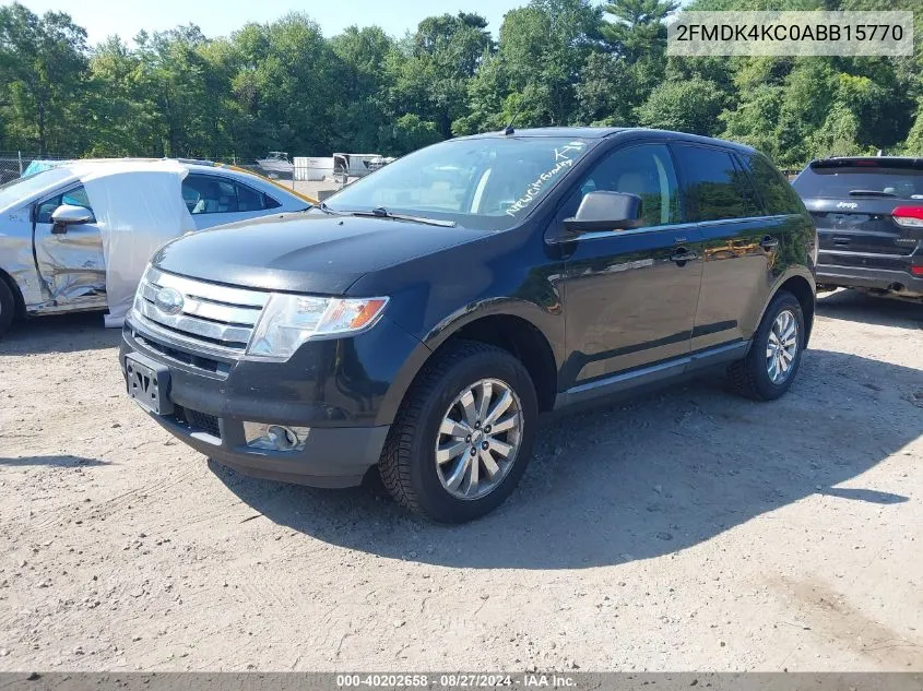 2010 Ford Edge Limited VIN: 2FMDK4KC0ABB15770 Lot: 40202658