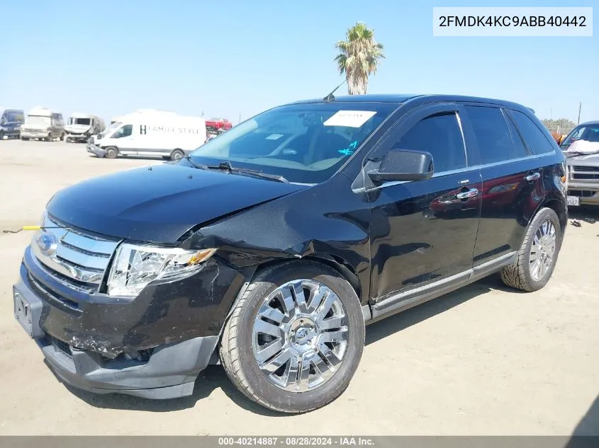 2010 Ford Edge Limited VIN: 2FMDK4KC9ABB40442 Lot: 40214887