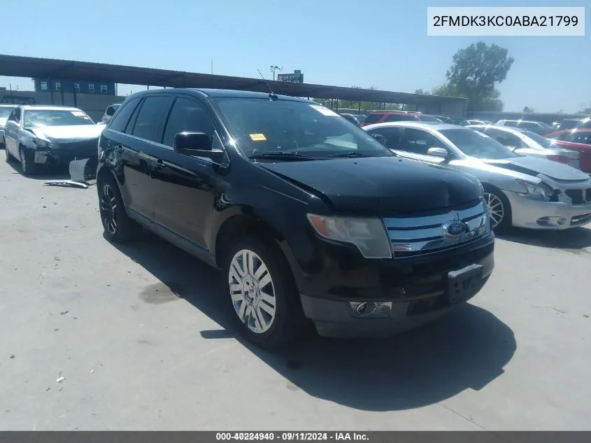 2010 Ford Edge Limited VIN: 2FMDK3KC0ABA21799 Lot: 40224940