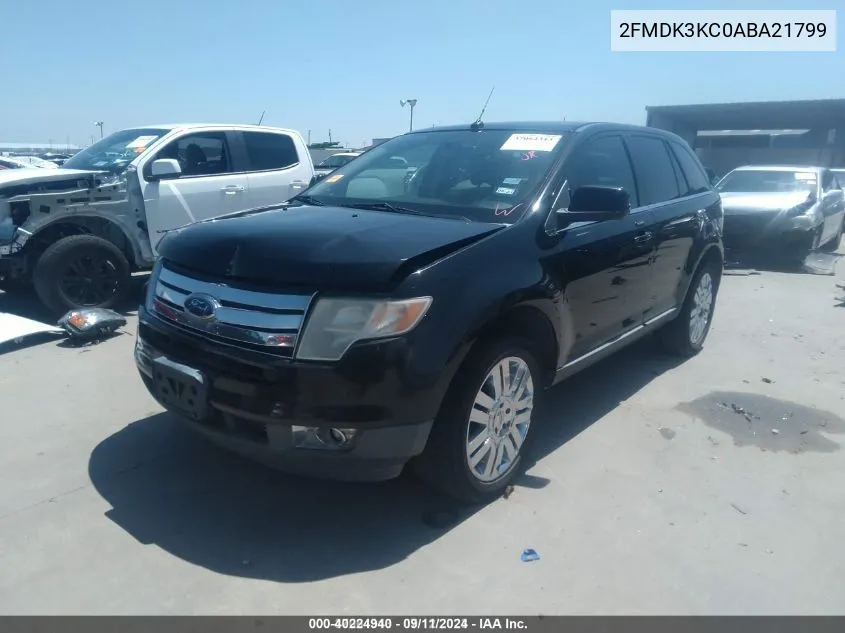 2010 Ford Edge Limited VIN: 2FMDK3KC0ABA21799 Lot: 40224940