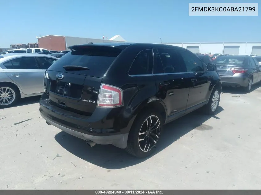 2010 Ford Edge Limited VIN: 2FMDK3KC0ABA21799 Lot: 40224940