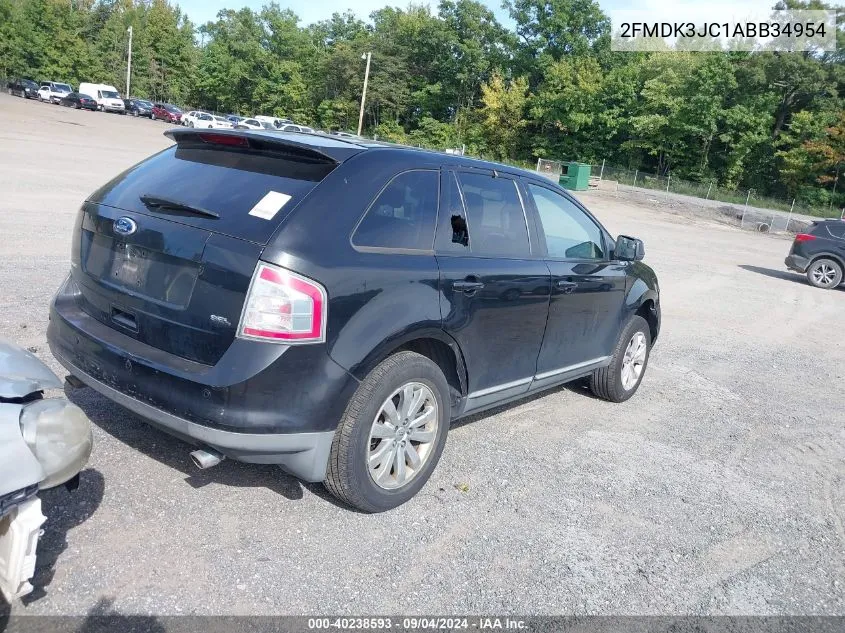 2010 Ford Edge Sel VIN: 2FMDK3JC1ABB34954 Lot: 40238593