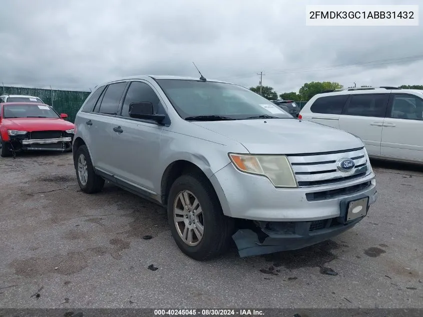 2010 Ford Edge Se VIN: 2FMDK3GC1ABB31432 Lot: 40245045