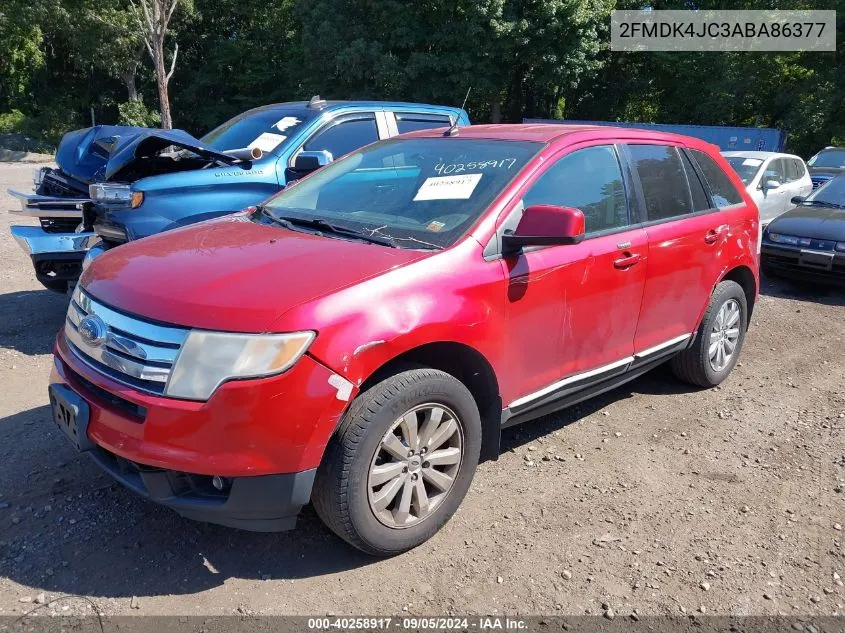 2010 Ford Edge Sel VIN: 2FMDK4JC3ABA86377 Lot: 40258917