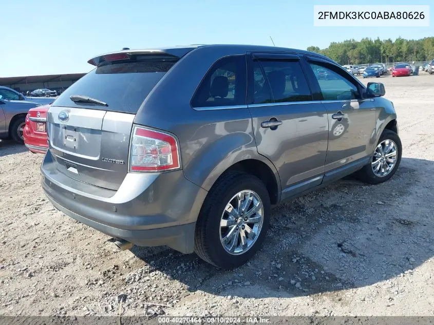 2010 Ford Edge Limited VIN: 2FMDK3KC0ABA80626 Lot: 40270464