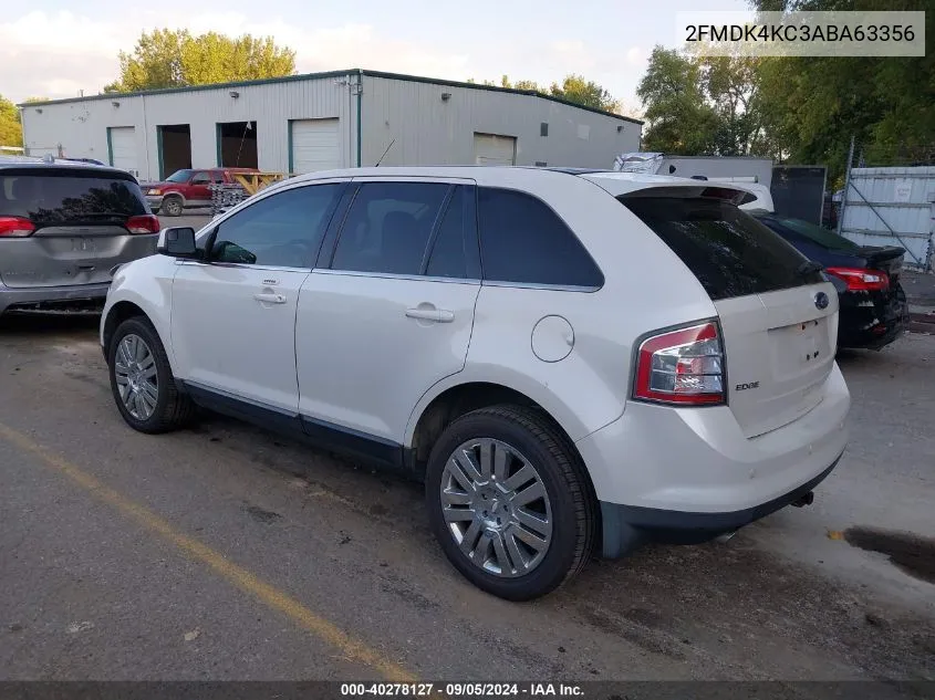 2010 Ford Edge Limited VIN: 2FMDK4KC3ABA63356 Lot: 40278127