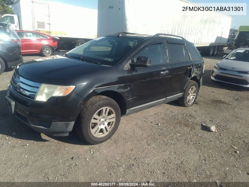 2010 Ford Edge Se VIN: 2FMDK3GC1ABA31301 Lot: 40280177