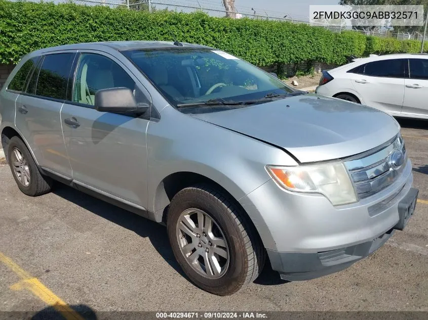 2010 Ford Edge Se VIN: 2FMDK3GC9ABB32571 Lot: 40294671