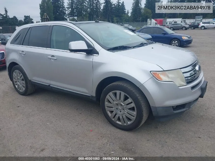 2010 Ford Edge Limited VIN: 2FMDK3KC2ABA94978 Lot: 40301083