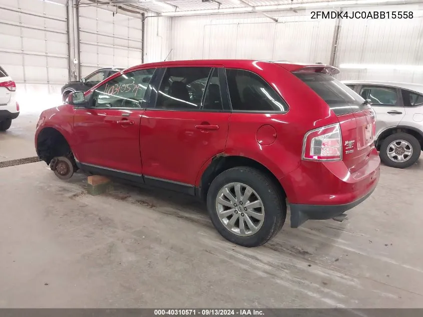 2010 Ford Edge Sel VIN: 2FMDK4JC0ABB15558 Lot: 40310571