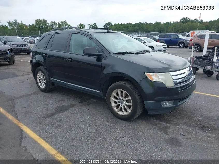 2010 Ford Edge Sel VIN: 2FMDK4JC3ABB53933 Lot: 40313731