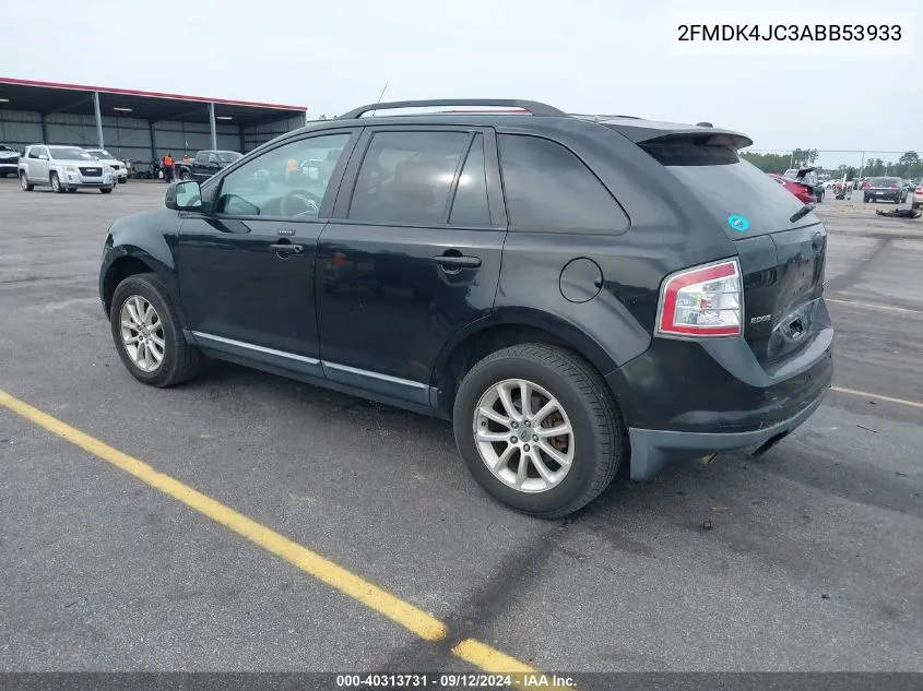 2010 Ford Edge Sel VIN: 2FMDK4JC3ABB53933 Lot: 40313731