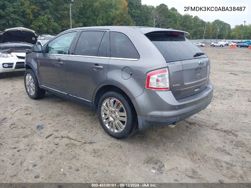 2010 Ford Edge Limited VIN: 2FMDK3KC0ABA38487 Lot: 40338161