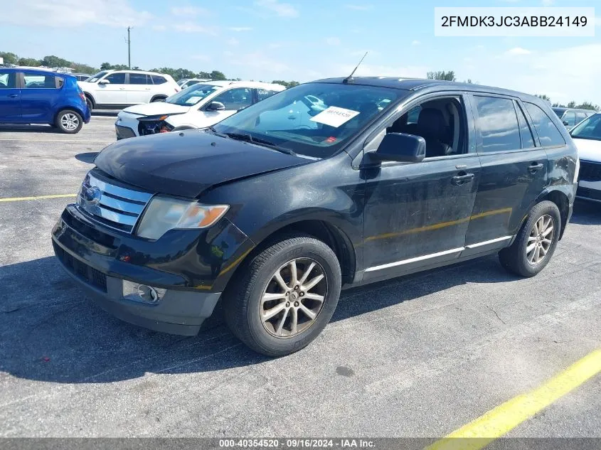 2010 Ford Edge Sel VIN: 2FMDK3JC3ABB24149 Lot: 40354520