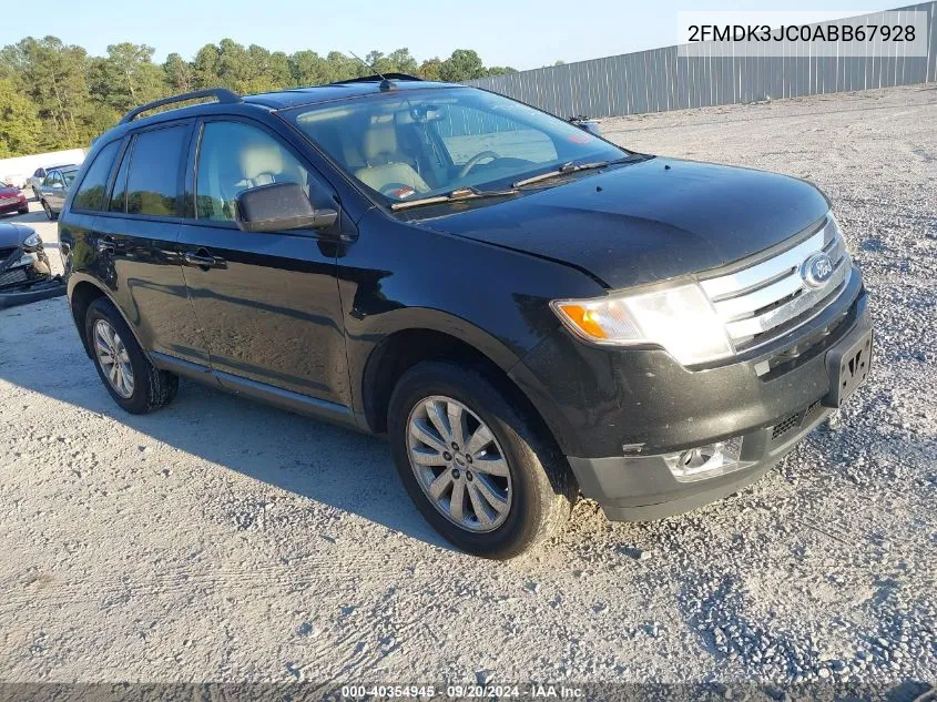 2010 Ford Edge Sel VIN: 2FMDK3JC0ABB67928 Lot: 40354945