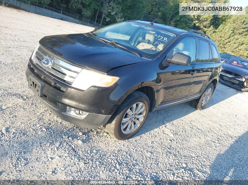 2010 Ford Edge Sel VIN: 2FMDK3JC0ABB67928 Lot: 40354945