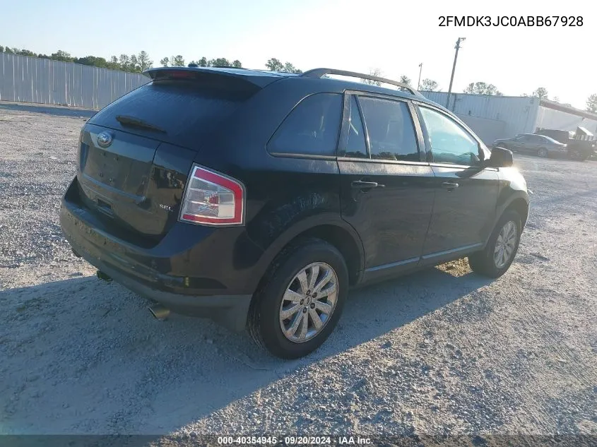 2010 Ford Edge Sel VIN: 2FMDK3JC0ABB67928 Lot: 40354945