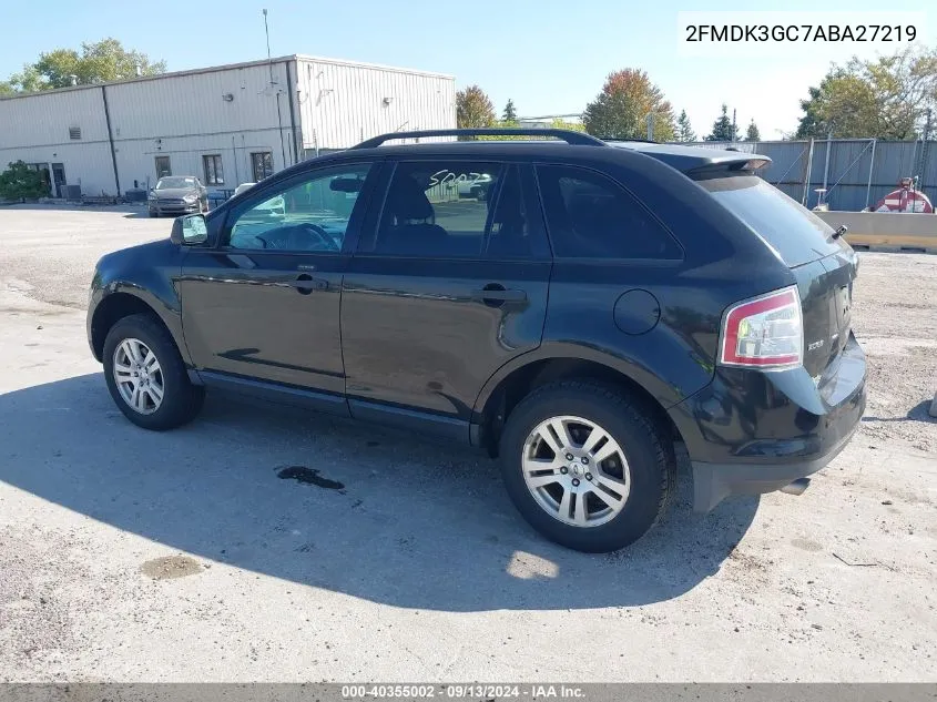 2010 Ford Edge Se VIN: 2FMDK3GC7ABA27219 Lot: 40355002