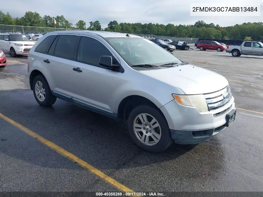 2010 Ford Edge Se VIN: 2FMDK3GC7ABB13484 Lot: 40358289