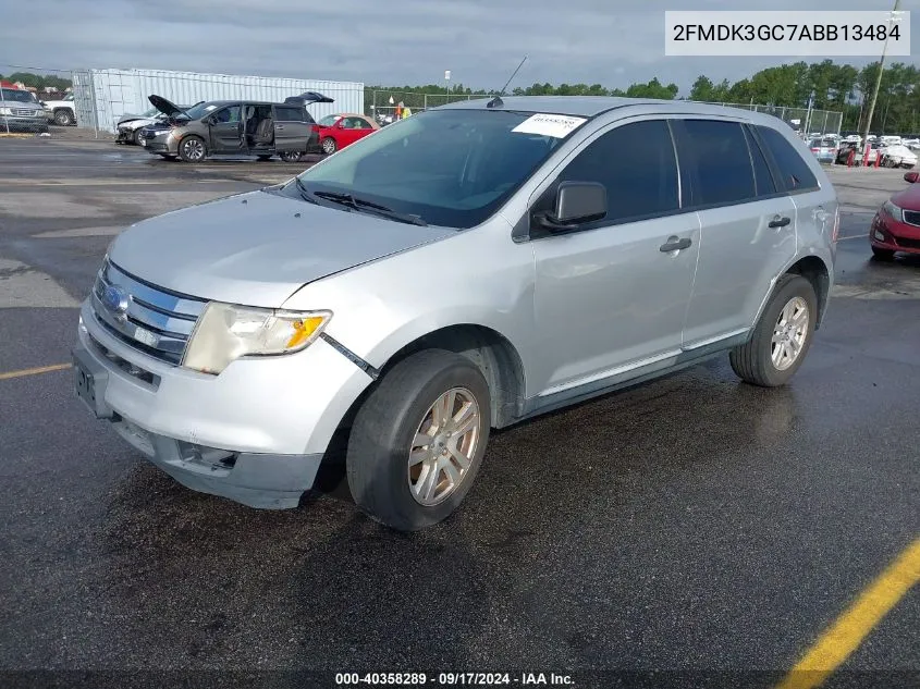 2010 Ford Edge Se VIN: 2FMDK3GC7ABB13484 Lot: 40358289