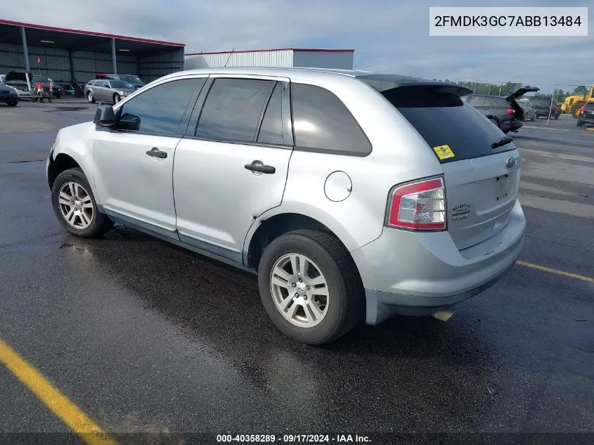 2010 Ford Edge Se VIN: 2FMDK3GC7ABB13484 Lot: 40358289