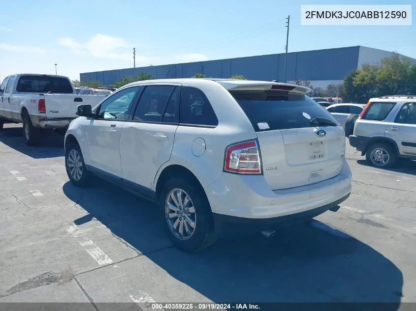 2010 Ford Edge Sel VIN: 2FMDK3JC0ABB12590 Lot: 40359225