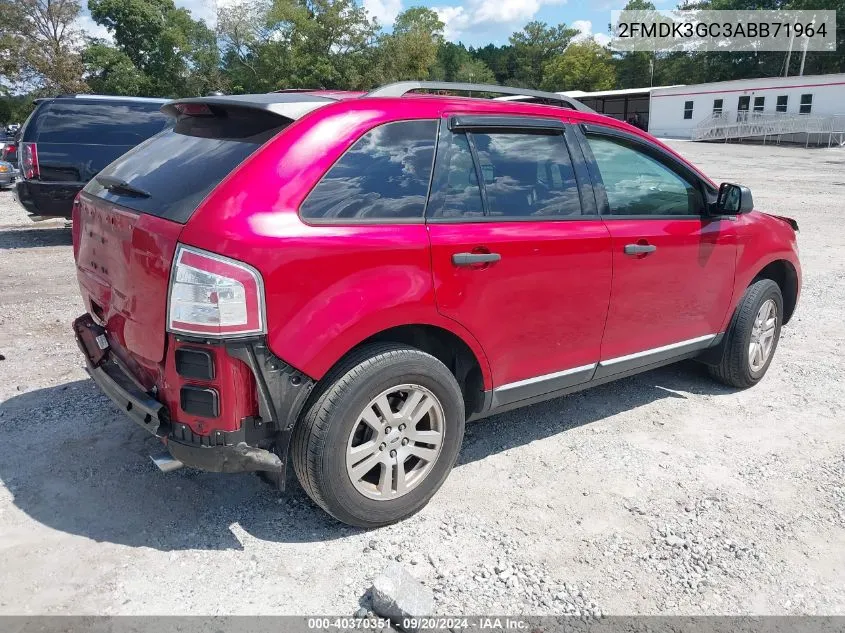 2010 Ford Edge Se VIN: 2FMDK3GC3ABB71964 Lot: 40370351