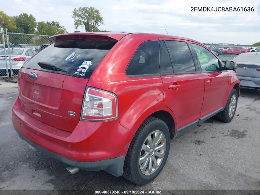 2010 Ford Edge Sel VIN: 2FMDK4JC8ABA61636 Lot: 40379240