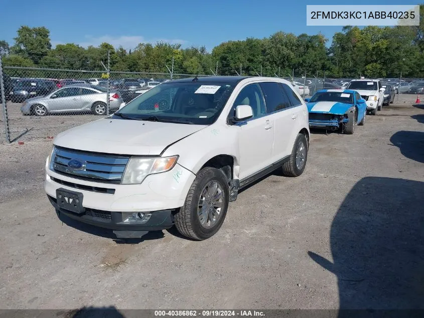 2010 Ford Edge Limited VIN: 2FMDK3KC1ABB40235 Lot: 40386862