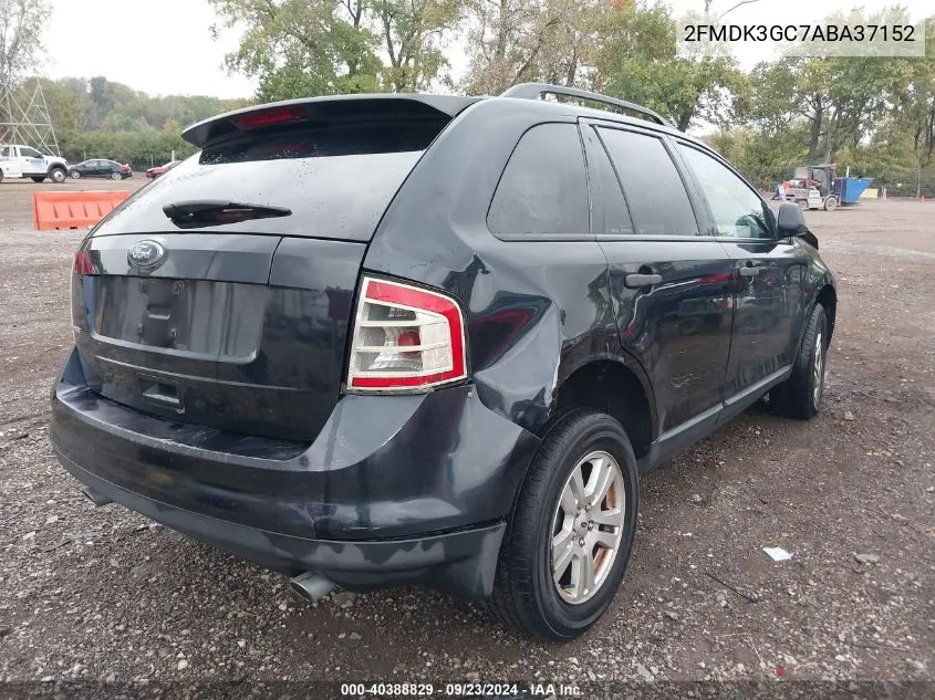 2010 Ford Edge Se VIN: 2FMDK3GC7ABA37152 Lot: 40388829