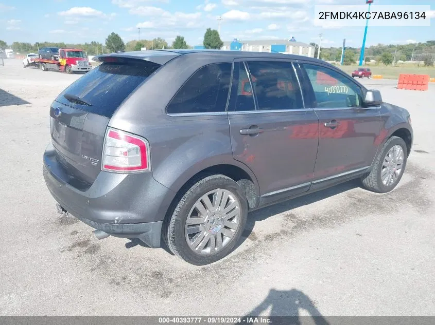 2010 Ford Edge Limited VIN: 2FMDK4KC7ABA96134 Lot: 40393777