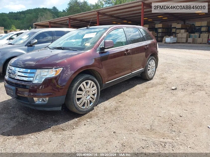 2010 Ford Edge Limited VIN: 2FMDK4KC0ABB45030 Lot: 40406716