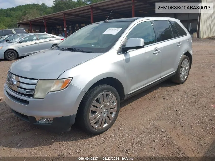 2010 Ford Edge Limited VIN: 2FMDK3KC0ABA80013 Lot: 40408371