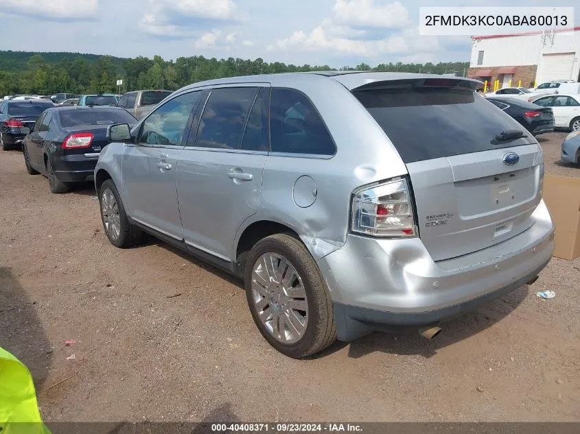 2010 Ford Edge Limited VIN: 2FMDK3KC0ABA80013 Lot: 40408371