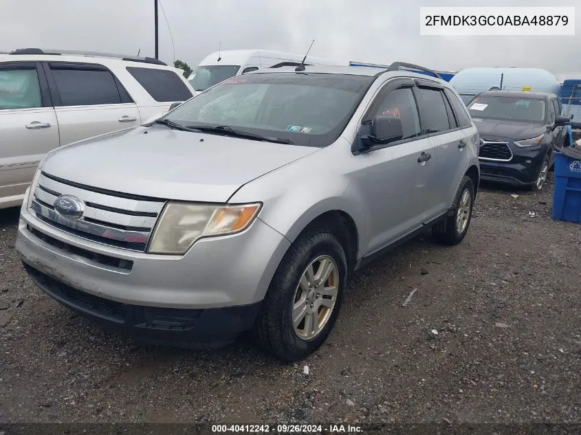 2010 Ford Edge Se VIN: 2FMDK3GC0ABA48879 Lot: 40412242